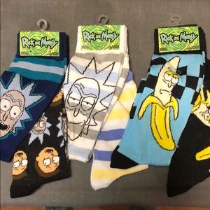 Rick & Morty Socks lot of 6